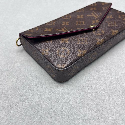Louis Vuitton Pochette Felicie Chain Wallet Monogram Brown