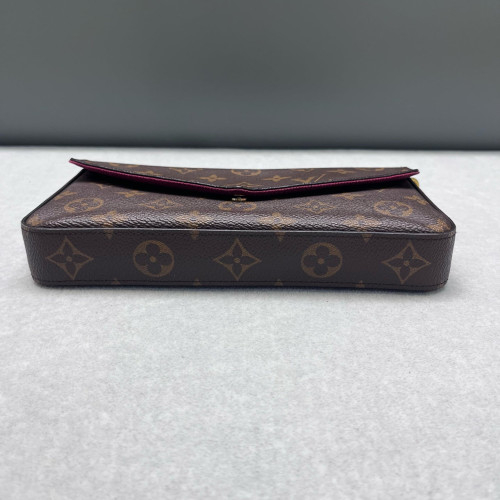 Louis Vuitton Pochette Felicie Chain Wallet Monogram Brown