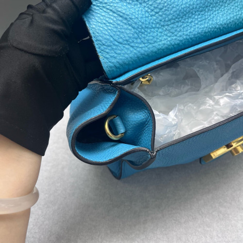 Prada Two-Way Bag Vitello Daino Blue