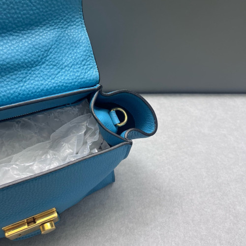 Prada Two-Way Bag Vitello Daino Blue