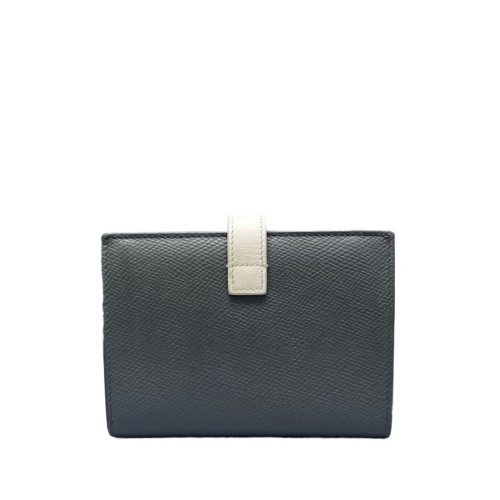 Celine Compact Wallet Calfskin White Grey Celine Compact Wallet Calfskin White Grey
