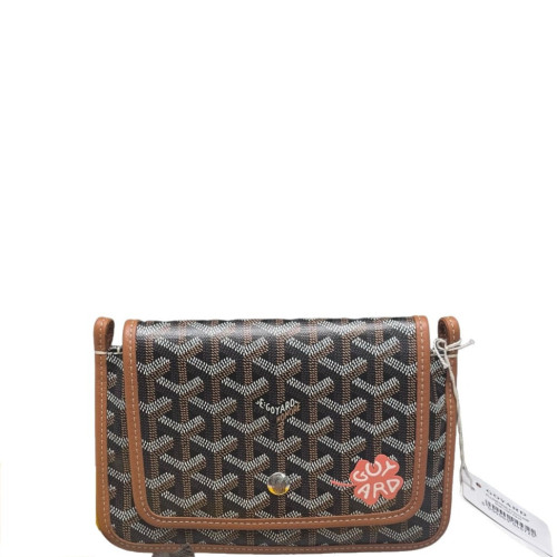 Goyard Plumet Pouch Goyardine Brown White Black