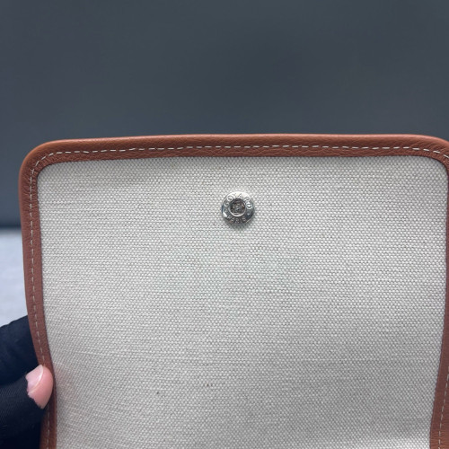 Goyard Plumet Pouch Goyardine Brown White Black