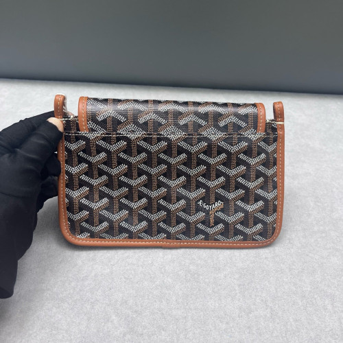 Goyard Plumet Pouch Goyardine Brown White Black