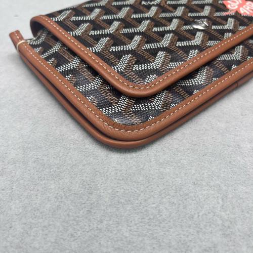 Goyard Plumet Pouch Goyardine Brown White Black