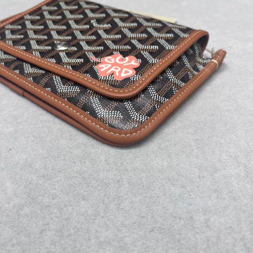 Goyard Plumet Pouch Goyardine Brown White Black
