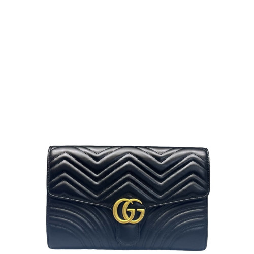 Gucci Matelasse Margaret Clutch Calfskin Black