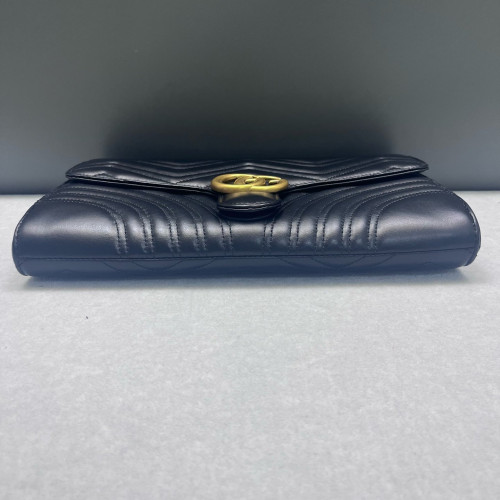 Gucci Matelasse Margaret Clutch Calfskin Black
