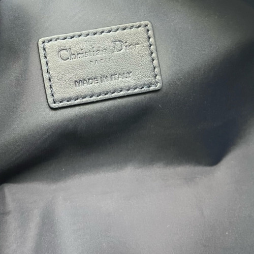 Dior Diortravel Nomad Pouch Canvas Calfskin Navy Blue White