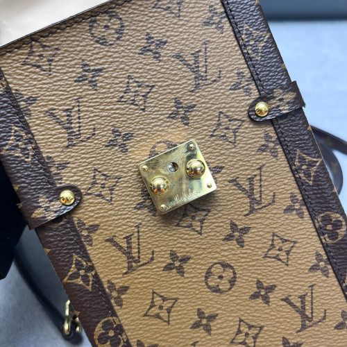 Louis Vuitton Pochette Trunk Verticale Reverse Monogram Brown