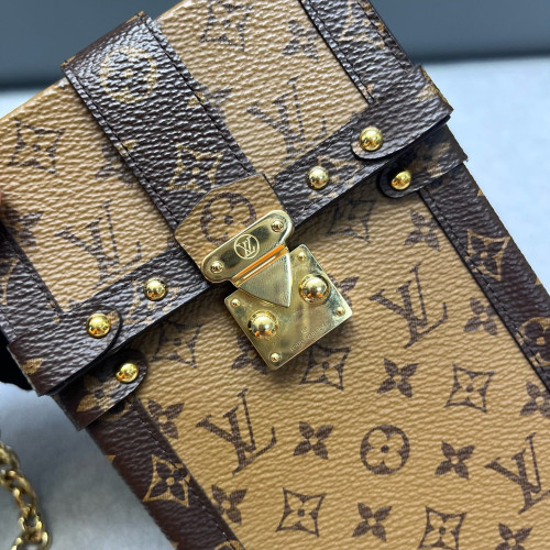 Louis Vuitton Pochette Trunk Verticale Reverse Monogram Brown