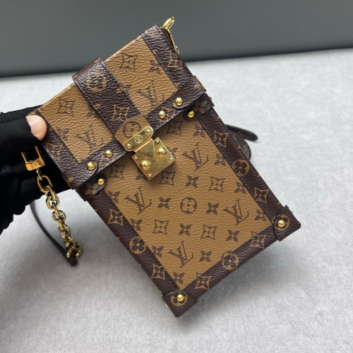 Louis Vuitton Pochette Trunk Verticale Reverse Monogram Brown