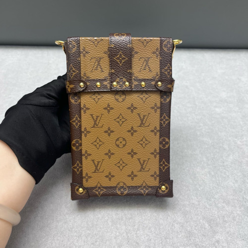 Louis Vuitton Pochette Trunk Verticale Reverse Monogram Brown