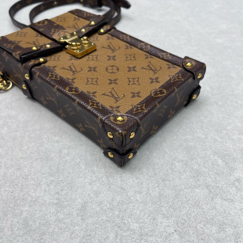 Louis Vuitton Pochette Trunk Verticale Reverse Monogram Brown
