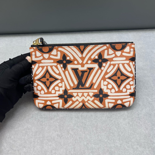 Louis Vuitton Double Zip Pochette Monogram Giant Brown White Black
