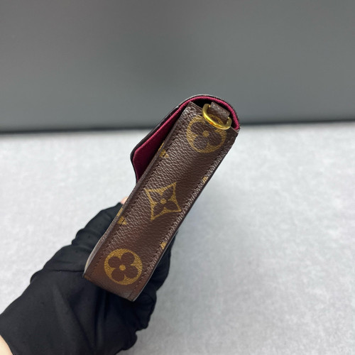 Louis Vuitton Pochette Felicie Chain Wallet Monogram Brown Louis Vuitton Pochette Felicie Chain Wallet Monogram Brown
