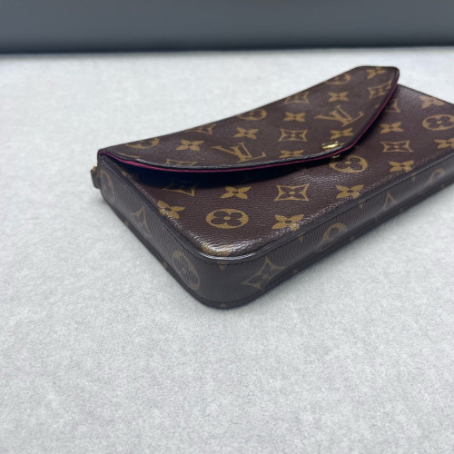 Louis Vuitton Pochette Felicie Chain Wallet Monogram Brown Louis Vuitton Pochette Felicie Chain Wallet Monogram Brown