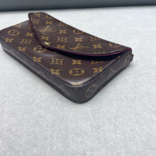 Louis Vuitton Pochette Felicie Chain Wallet Monogram Brown Louis Vuitton Pochette Felicie Chain Wallet Monogram Brown