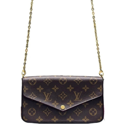 Louis Vuitton Pochette Felicie Chain Wallet Monogram Brown