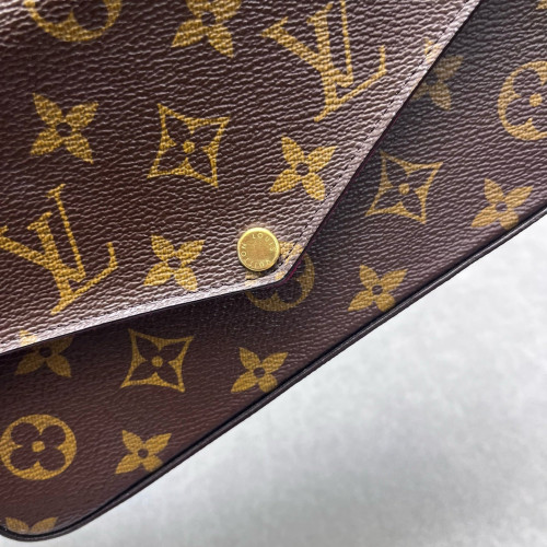 Louis Vuitton Pochette Felicie Chain Wallet Monogram Brown