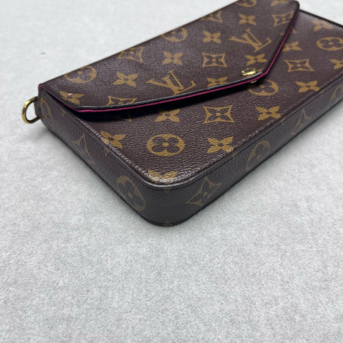Louis Vuitton Pochette Felicie Chain Wallet Monogram Brown