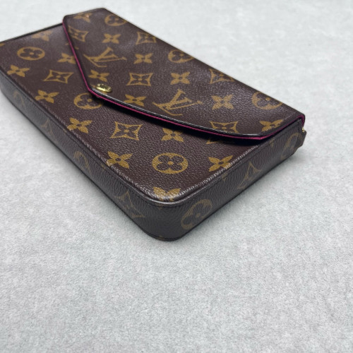 Louis Vuitton Pochette Felicie Chain Wallet Monogram Brown