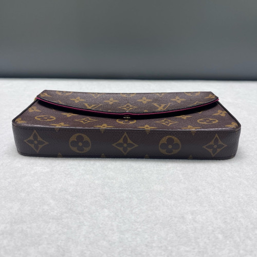 Louis Vuitton Pochette Felicie Chain Wallet Monogram Brown