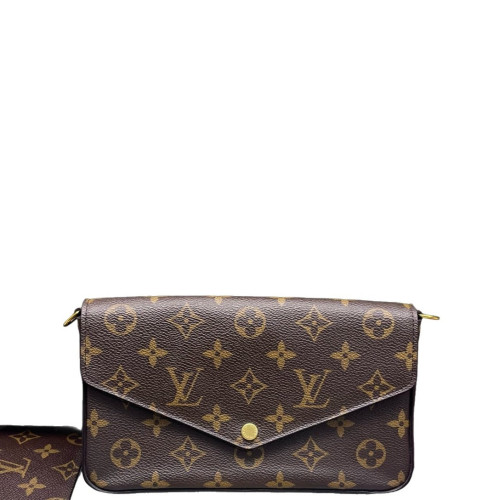 Louis Vuitton Pochette Felicie Chain Wallet Monogram Brown