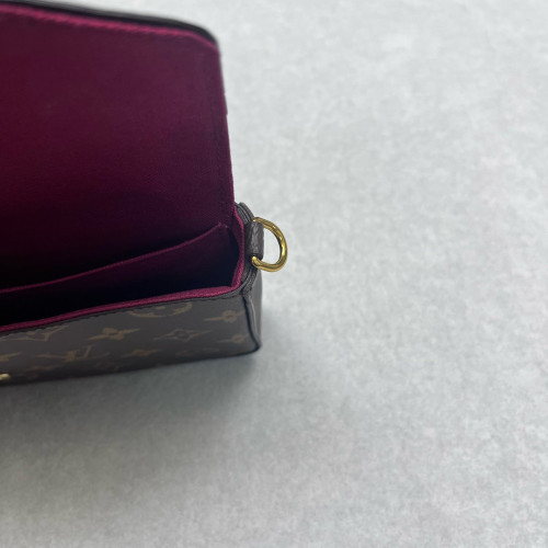 Louis Vuitton Pochette Felicie Chain Wallet Monogram Brown