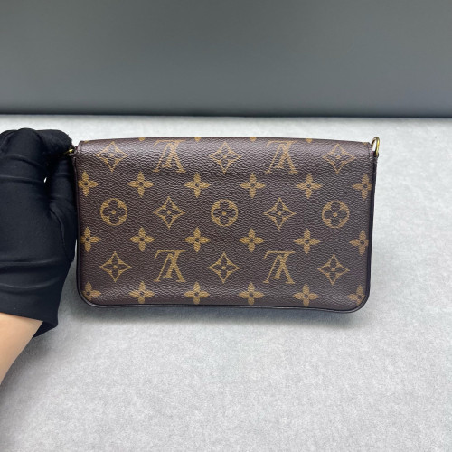 Louis Vuitton Pochette Felicie Chain Wallet Monogram Brown