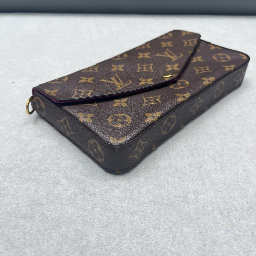 Louis Vuitton Pochette Felicie Chain Wallet Monogram Brown