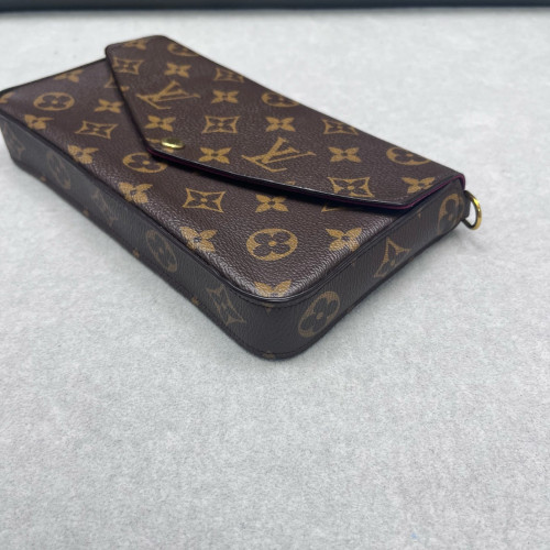 Louis Vuitton Pochette Felicie Chain Wallet Monogram Brown