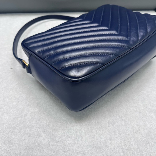 Yves Saint Laurent Camera Case Calfskin Blue