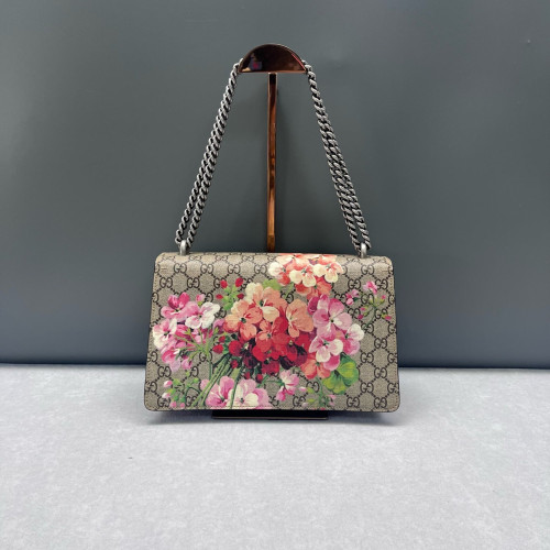 Gucci Meium Dionysus GG Supreme Monogram Blooms Beige Pink Burgundy