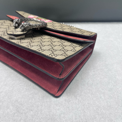 Gucci Meium Dionysus GG Supreme Monogram Blooms Beige Pink Burgundy