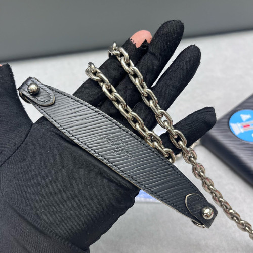 Louis Vuitton Twist Belt Chain Wallet Epi Black Louis Vuitton Twist Belt Chain Wallet Epi Black
