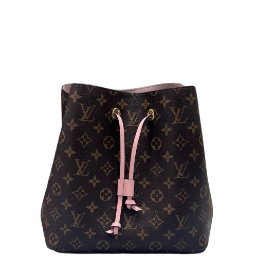 Louis Vuitton Neonoe MM Monogram Dark Brown Light Brown Pink