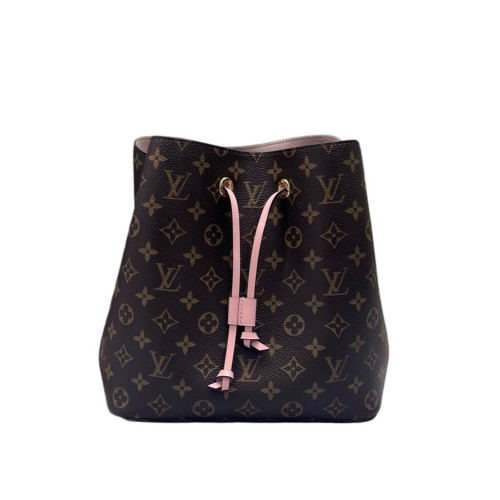 Louis Vuitton Neonoe MM Monogram Dark Brown Light Brown Pink
