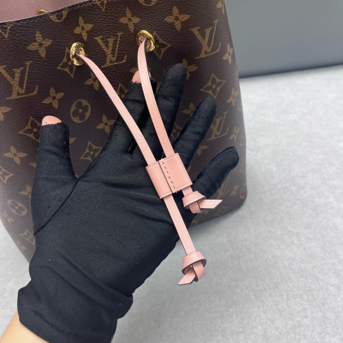 Louis Vuitton Neonoe MM Monogram Dark Brown Light Brown Pink