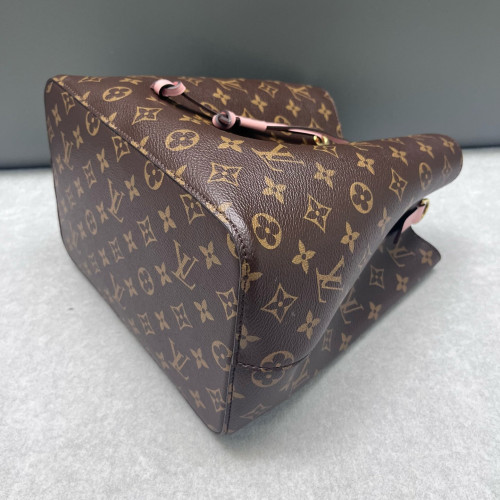 Louis Vuitton Neonoe MM Monogram Dark Brown Light Brown Pink