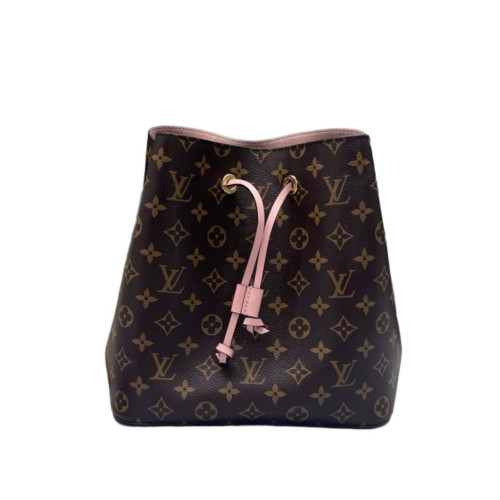 Louis Vuitton Neonoe MM Monogram Dark Brown Light Brown Pink Louis Vuitton Neonoe MM Monogram Dark Brown Light Brown Pink