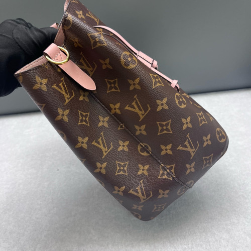 Louis Vuitton Neonoe MM Monogram Dark Brown Light Brown Pink Louis Vuitton Neonoe MM Monogram Dark Brown Light Brown Pink