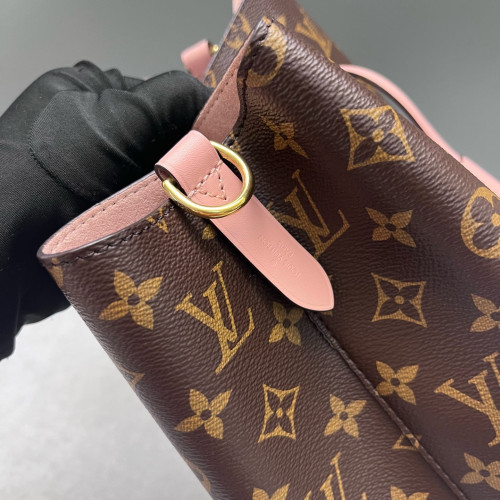 Louis Vuitton Neonoe MM Monogram Dark Brown Light Brown Pink Louis Vuitton Neonoe MM Monogram Dark Brown Light Brown Pink