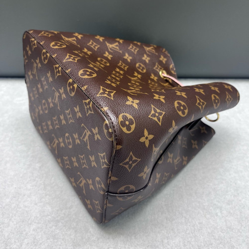 Louis Vuitton Neonoe MM Monogram Dark Brown Light Brown Pink Louis Vuitton Neonoe MM Monogram Dark Brown Light Brown Pink