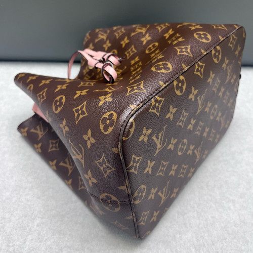 Louis Vuitton Neonoe MM Monogram Dark Brown Light Brown Pink Louis Vuitton Neonoe MM Monogram Dark Brown Light Brown Pink