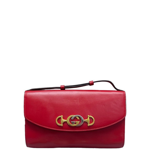 Gucci Two-Way Bag Calfskin Red