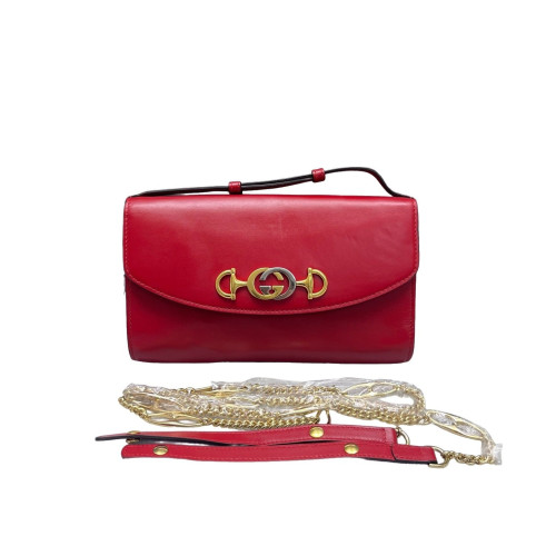Gucci Two-Way Bag Calfskin Red