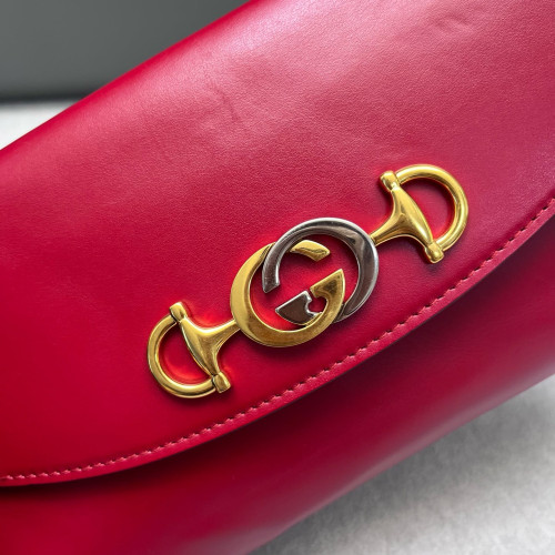 Gucci Two-Way Bag Calfskin Red