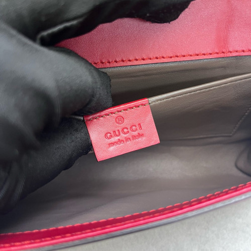 Gucci Two-Way Bag Calfskin Red