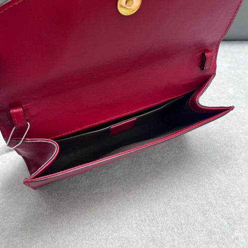 Gucci Two-Way Bag Calfskin Red